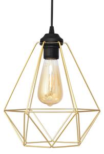 Lampadario a sospensione con filo KARO 2xE27/15W/230V oro/nero