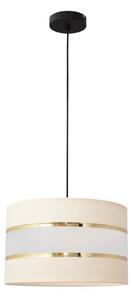 Lampadario a sospensione con filo HELEN 1xE27/15W/230V diametro 20 cm color crema/nero/oro