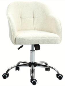 Sedia da ufficio - Sedia ergonomica - Sedia girevole - Sedia per ufficio - Sgabello da ufficio - Sedia "Teddy", colore crema
