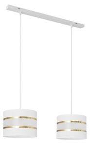 Lampadario a sospensione con filo HELEN 2xE27/15W/230V bianco/oro