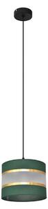 Lampadario a sospensione con filo HELEN 1xE27/15W/230V diametro 20 cm verde/oro