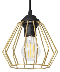 Lampadario a sospensione con filo AGAT 2xE27/15W/230V oro/nero
