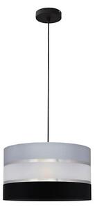 Lampadario a sospensione con filo HELEN 1xE27/15W/230V diametro 35 cm nero/grigio/argento