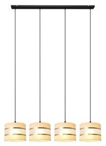 Lampadario a sospensione con filo HELEN 4xE27/15W/230V color crema/nero/oro
