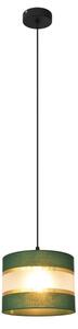 Lampadario a sospensione con filo HELEN 1xE27/15W/230V diametro 20 cm verde/oro