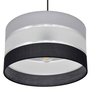 Lampadario a sospensione con filo HELEN 1xE27/15W/230V diametro 35 cm nero/grigio/argento