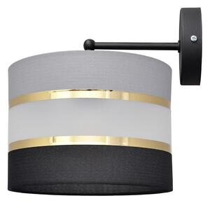 Applique HELEN 1xE27/15W/230V nero/grigio/oro