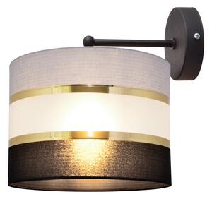 Applique HELEN 1xE27/15W/230V nero/grigio/oro