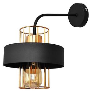 Applique VOLTA 1xE27/15W/230V 34 cm nero/oro