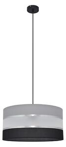 Lampadario a sospensione con filo HELEN 1xE27/15W/230V diametro 40 cm nero/grigio/argento