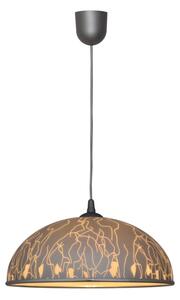 Lampadario su filo CIRCLE 1xE27/15W/230V grigio