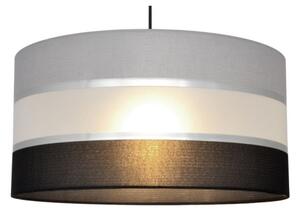 Lampadario a sospensione con filo HELEN 1xE27/15W/230V diametro 40 cm nero/grigio/argento