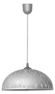 Lampadario su filo CIRCLE 1xE27/15W/230V grigio