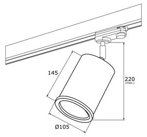 Argon 4303 - Faretto per sistema a binario DELF 1xE27/15W/230V oro