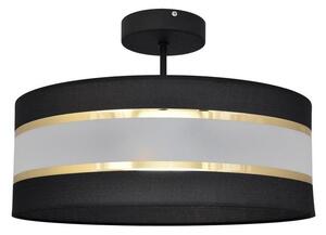 Lampadario a sospensione con supporto rigido HELEN 3xE27/15W/230V nero/oro