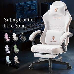 Sedia da ufficio – Ergonomica, con supporto lombare, poggiatesta, altezza regolabile, color beige