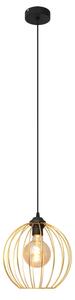Lampadario a sospensione con filo MERCURE 1xE27/15W/230V oro/nero