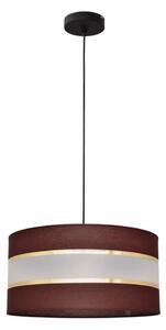 Lampadario a sospensione con filo HELEN 1xE27/15W/230V diametro 40 cm marrone/nero/oro