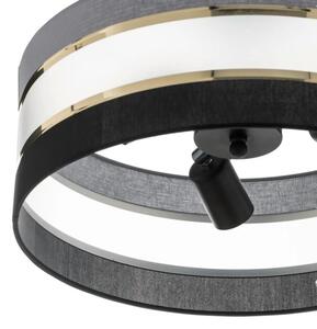 Lampadario a sospensione con supporto rigido HELEN 3xE27/15W/230V nero/grigio/oro