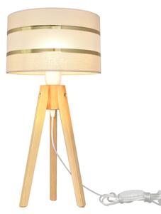 Lampada da tavolo HELEN 1xE27/15W/230V color crema/oro/pino