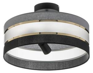Lampadario a sospensione con supporto rigido HELEN 3xE27/15W/230V nero/grigio/oro