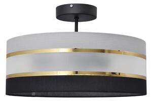 Lampadario a sospensione con supporto rigido HELEN 3xE27/15W/230V nero/grigio/oro