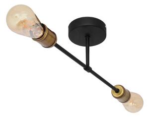 Lampadario a plafone CAMBRIDGE 2xE27/15W/230V nero/oro