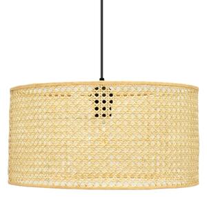 Lampadario a sospensione con filo ALBA 1xE27/15W/230V diametro 40 cm rattan/nero