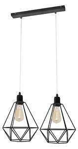 Lampadario KARO 2xE27/15W/230V nero