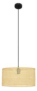 Lampadario a sospensione con filo ALBA 1xE27/15W/230V diametro 40 cm rattan/nero