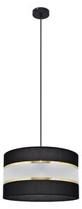 Lampadario a sospensione con filo HELEN 1xE27/15W/230V diametro 35 cm nero/oro