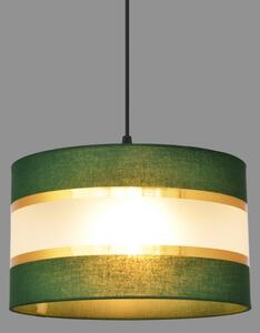 Lampadario a sospensione con filo HELEN 1xE27/15W/230V diametro 25 cm verde/oro