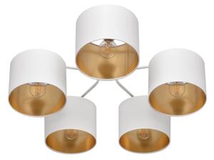 Lampadario a plafone ALBA 5xE27/15W/230V bianco/dorato