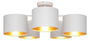 Lampadario a plafone ALBA 5xE27/15W/230V bianco/dorato