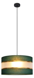 Lampadario a sospensione con filo HELEN 1xE27/15W/230V diametro 40 cm verde/oro