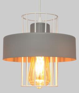 Lampadario a sospensione con filo VOLTA 2xE27/15W/230V grigio
