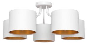 Lampadario a plafone ALBA 5xE27/15W/230V bianco/dorato