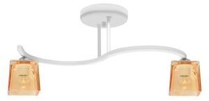 Lampadario a plafone SANTOS 2xE27/15W/230V bianco/arancione