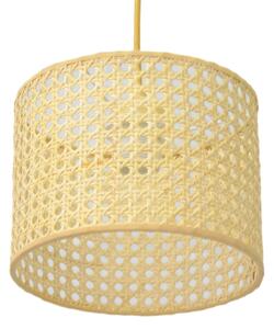 Lampadario a sospensione con filo ALBA 1xE27/15W/230V diametro 20 cm rattan