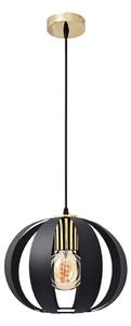 Lampadario a sospensione con filo NEWTON 1xE27/15W/230V nero/oro