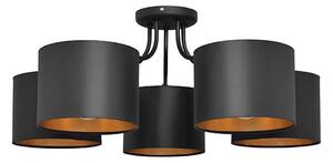 Lampadario a plafone ALBA 5xE27/15W/230V nero/dorato