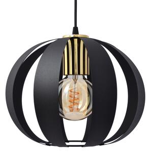 Lampadario a sospensione con filo NEWTON 1xE27/15W/230V nero/oro