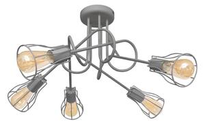 Lampadario a plafone OXFORD 5xE27/15W/230V grigio