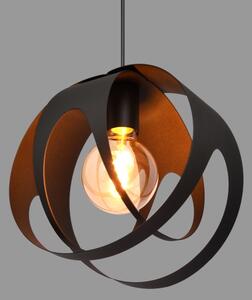 Lampadario a sospensione con filo MOONLIGHT 1xE27/15W/230V nero