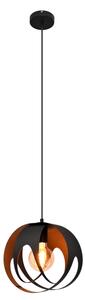 Lampadario a sospensione con filo MOONLIGHT 1xE27/15W/230V nero