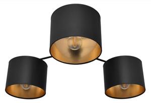 Lampadario a plafone ALBA 3xE27/15W/230V nero/dorato
