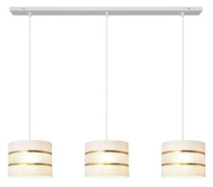 Lampadario a sospensione con filo HELEN 3xE27/15W/230V bianco/oro