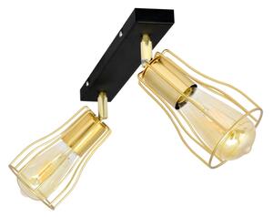 Faretto TUBE 2xE27/15W/230V oro/nero