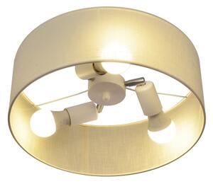 Lampadario a sospensione con supporto rigido ALBA 3xE27/15W/230V panna