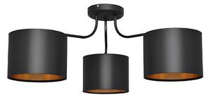 Lampadario a plafone ALBA 3xE27/15W/230V nero/dorato